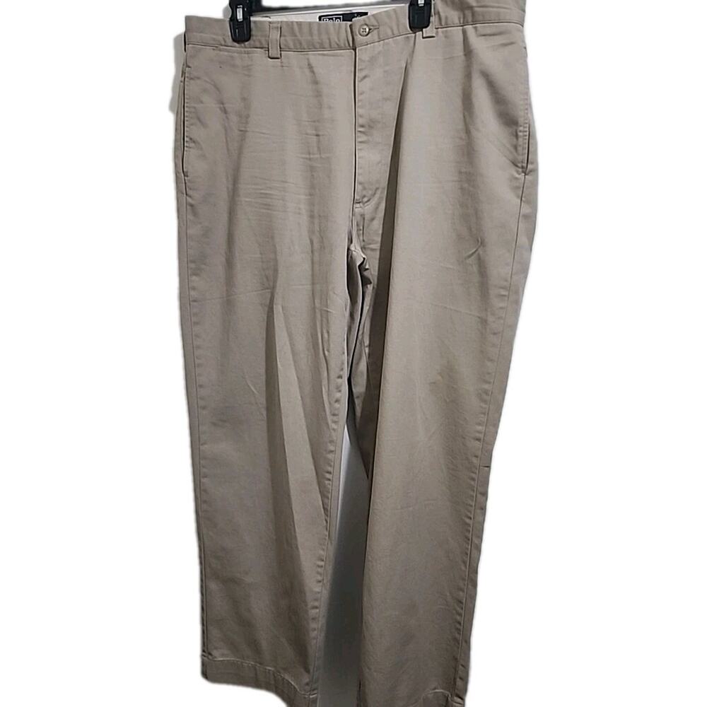 Polo Ralph Lauren Pants Mens 38x30 Khaki Beige Tan Philip Chino Cotton Trousers